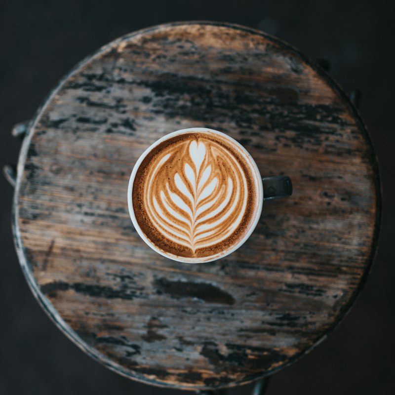 Cappuccino with latte art