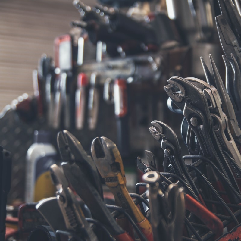 Pliers and wrenches ready for the job