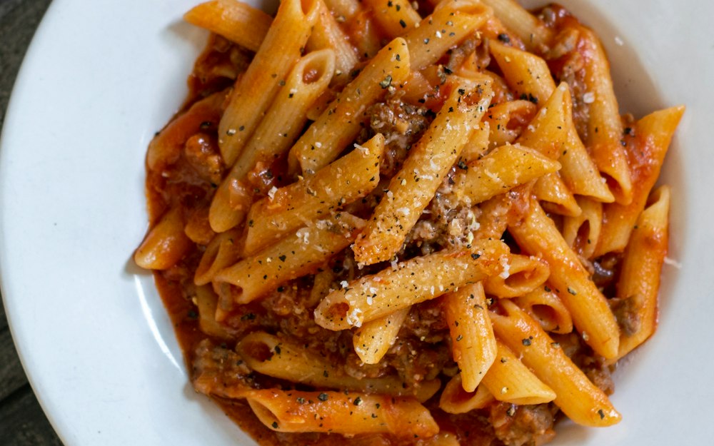 A plate of pasta