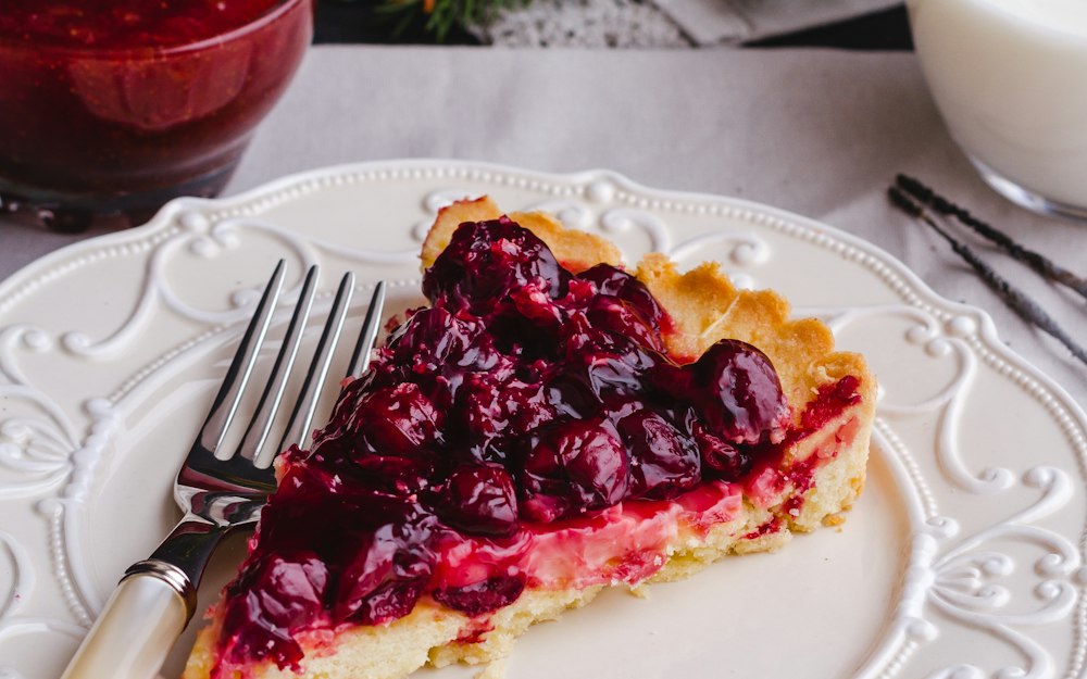 A slice of berry tart